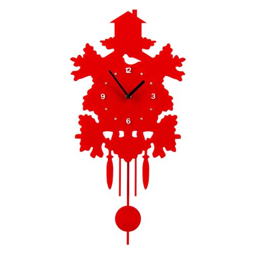 Red Acrylic Pendulum Wall Clock
