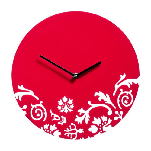 Red Acrylic Wall Clock