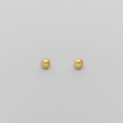 satin ball studs - Gold