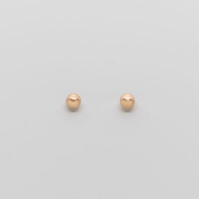 satin ball studs - Roségold