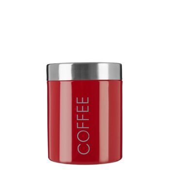 Boîte à café en émail rouge 8