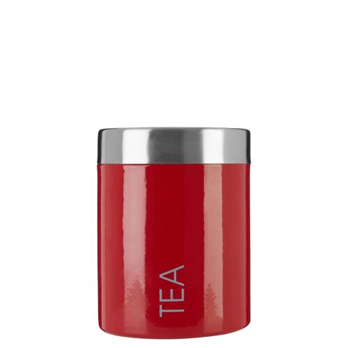 Red Enamel Tea Canister