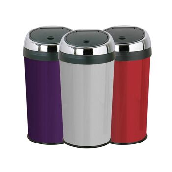 Poubelle Touch Top en émail rouge - 30 litres 3