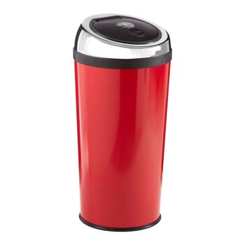 Poubelle Touch Top en émail rouge - 30 litres 10