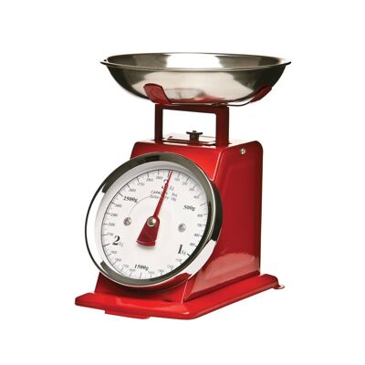 Red Standing Kitchen Scale - 3kg