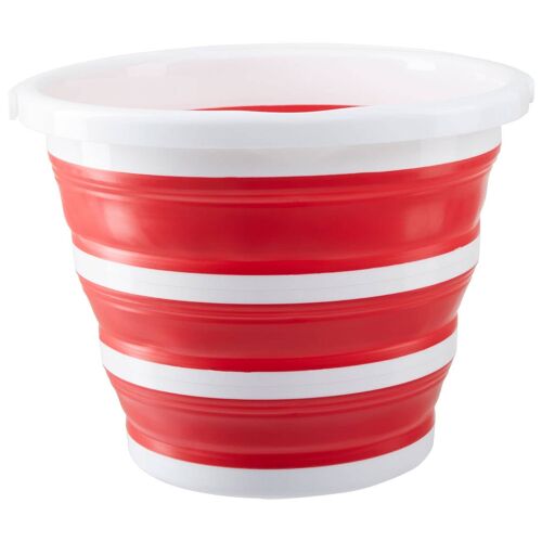 Red White Collapsible Bucket