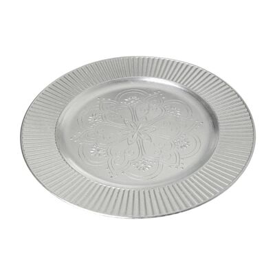 Redbud Silver Charger Plate