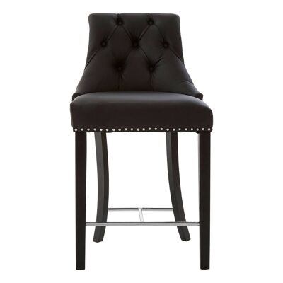 Regents Park Black Faux Leather Bar Chair