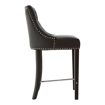 Chaise de bar Regents Park en similicuir noir 4