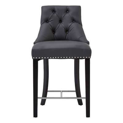 Regents Park Grey Faux Leather Bar Chair