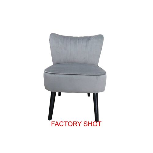 Regents Park Grey Velvet Chair