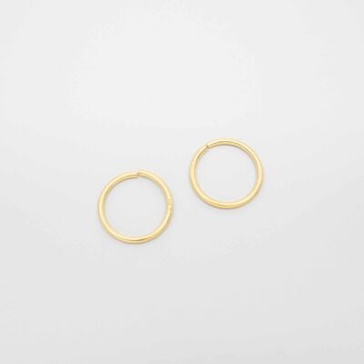 satin mini hoops - Gold