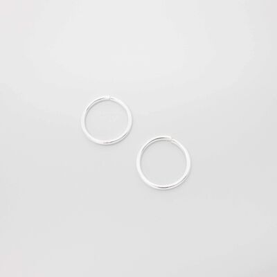 shiny mini hoops - Silber