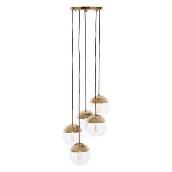 Revive Gold Finish Cinq lampes suspendues 3