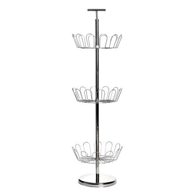 Revolving Silver Shoe Stand