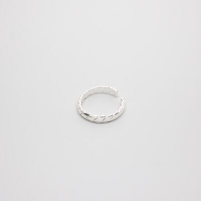 braided ear cuff - silver