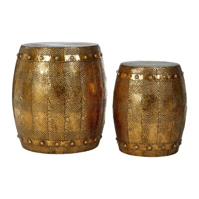 Reza Hammered Drum Stools