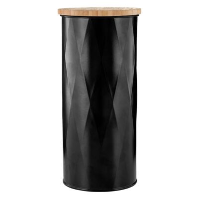 Rhombus Black Large Storage Canister