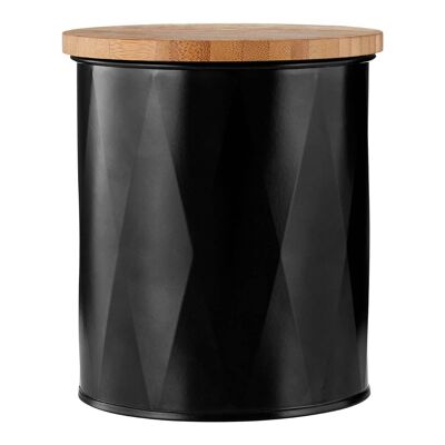 Rhombus Black Small Storage Canister