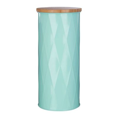 Rhombus Green Metal Large Storage Canister
