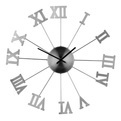 Roman Numerals Metal Wall Clock