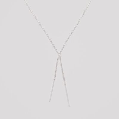 Y necklace - silver