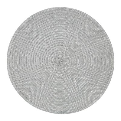 Round Silver Thread Woven Placemat
