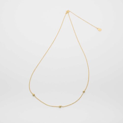 triple ball necklace - Gold