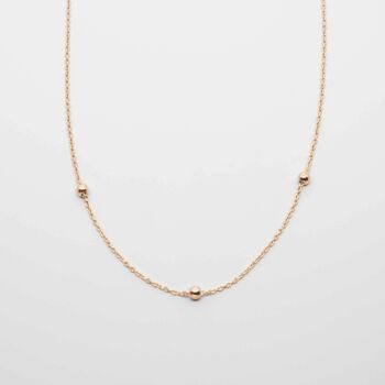 collier triple boule - or rose 1