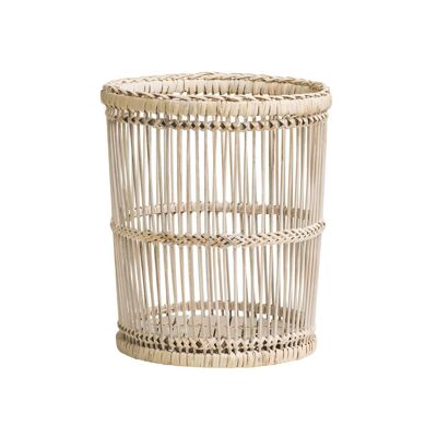 Rustic White Washed Waste Bin