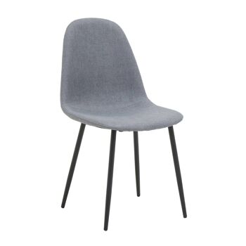 Chaise de salle à manger en tissu gris Salford 3