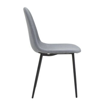 Chaise de salle à manger en tissu gris Salford 9