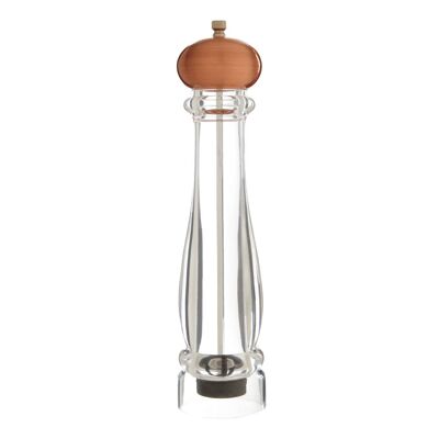 Salt/Pepper Large Clear Copper Mill