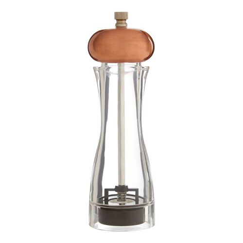 Salt/Pepper Small Clear Copper Mill