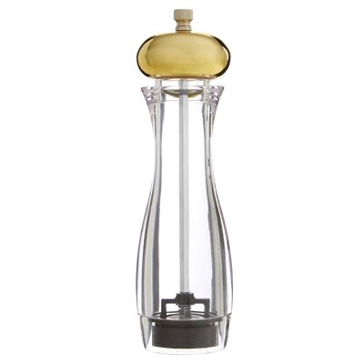 Salt/Pepper Small Clear Gold Finish Medium Mill