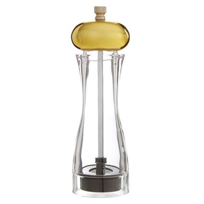 Salt/Pepper Small Clear Gold Finish Small Mill