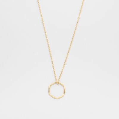 soft hexagon necklace - Gold - M