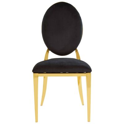 Sarita Stackable Gold Finish Dining Chair
