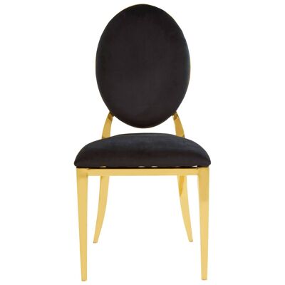 Chaise de salle à manger empilable au fini doré Sarita
