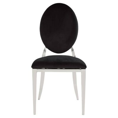 Chaise de salle à manger empilable au fini argent Sarita