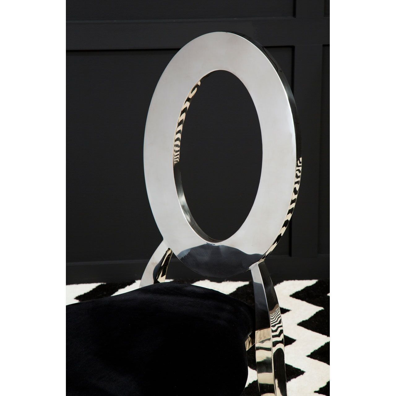 Sedia da pranzo impilabile con struttura in argento Sarita