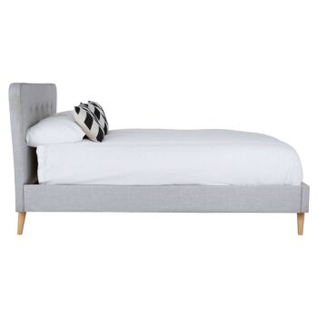 Lit king size gris clair scandinave 4