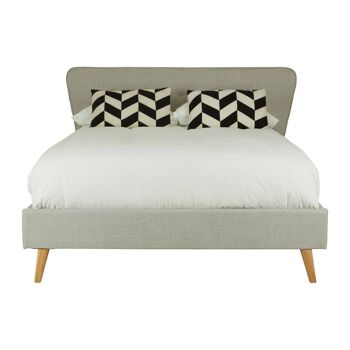 Lit king size gris clair scandinave 6