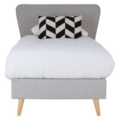 Scandinavian Light Grey Single Bed