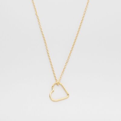 open heart necklace - Gold - L