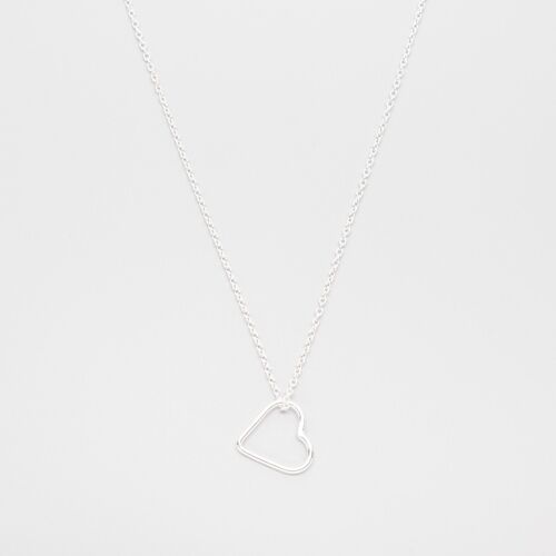 open heart necklace - Silber - M