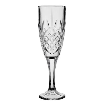 Set of four Beaufort Crystal Champagne Flutes