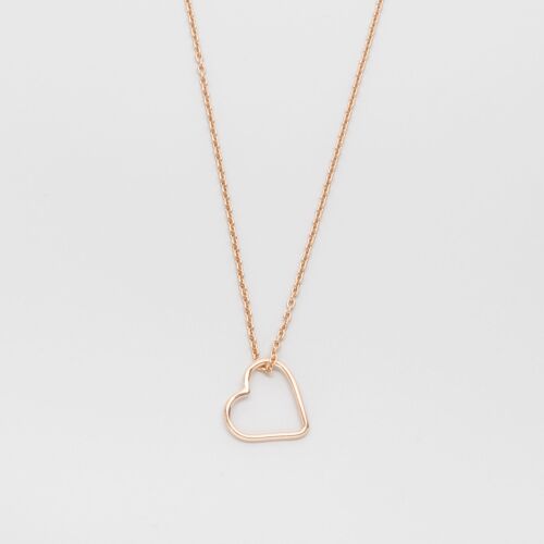 open heart necklace - Roségold - M