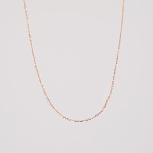 plain necklace - Roségold - M
