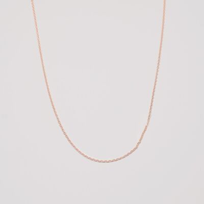 plain necklace - Roségold - M